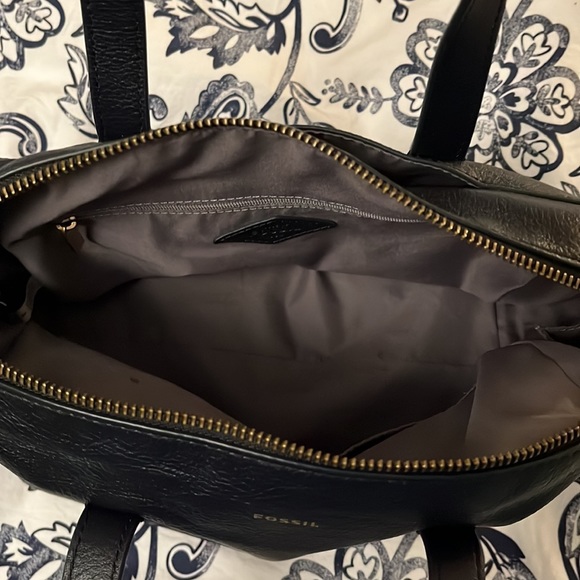 Fossil Sydney Satchel Blue Old English Hardware - Picture 6 of 6